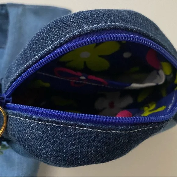 Handmade jean tote bag & matching coin pouch - Picture 7 of 12
